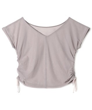 Chacott チュールトップ グレージュ