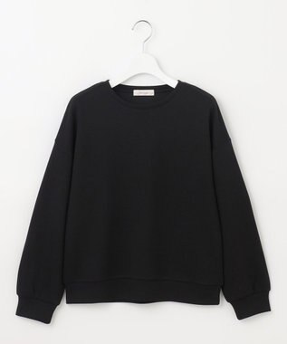 Feroux 【洗える】袖フリルダンボール プルオーバー ブラック系