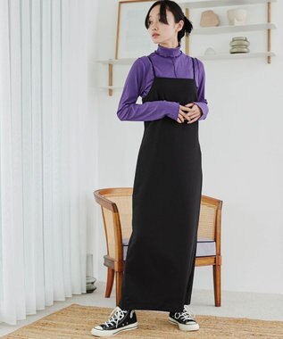 WEGO ソフトタッチカラーリブロンT パープル