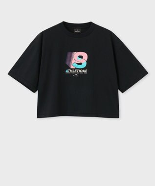 Paul Smith アスレチック クロップド 半袖Tシャツ ブラック