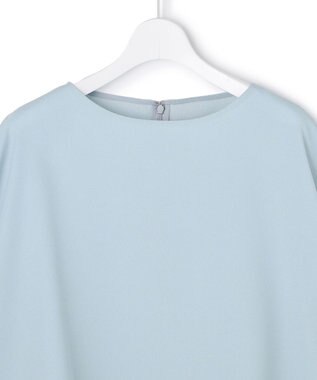 ICB L 【先行予約・WEB限定カラーあり】 FluidBackSatin クロップドブラウス サックスグレー［WEB限定］