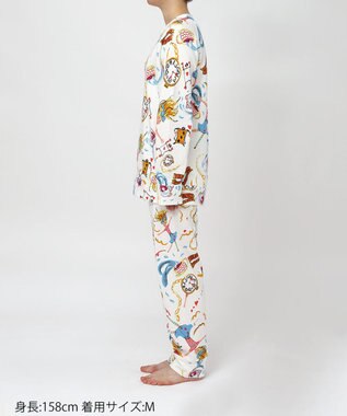 tsumori chisato SLEEP ツモリチサト パジャマ 綿混(本体) あったか 長袖 長ズボン レディース UDW400 /ワコール アイボリー