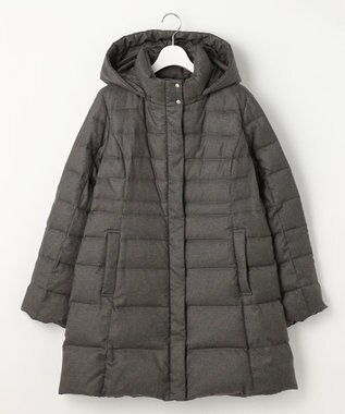 ANY SIS S 【2WAY】シルキータフタロング ダウン 梳毛チャコール