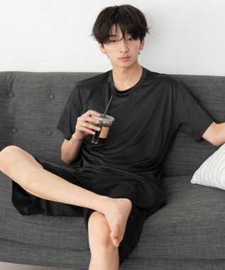 WEGO 【ユニセックス着用ITEM/MLサイズ展開】接触冷感セットアップウェア ブラック