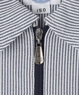 J.PRESS KIDS 【140-170cm】ステンカラー  ライトアウター ネイビーストライプ系