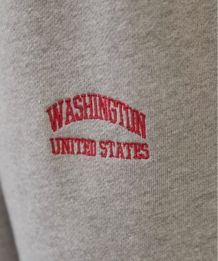 WEGO 【ANGIE VINTAGE】ワンポイント刺繍 裏毛 スウェットパンツ 杢グレー