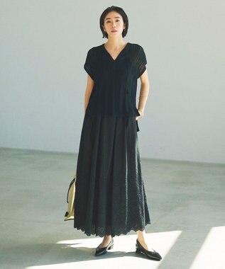 自由区 S 【カタログ掲載・洗える】エンブロイダリーローン スカート ブラック