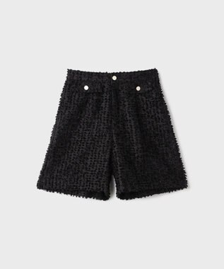 GRACE CONTINENTAL カットジャガードハーフパンツ ブラック