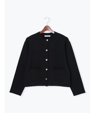 Te chichi ミラノリブポケットクルーカーディガン ブラック