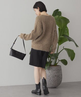 AMERICAN HOLIC 【WEB限定】フェザーゆるニットプルオーバー Mocha