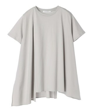 AMERICAN HOLIC キレイｃｏｔｔｏｎ切替ヘムカットチュニック Light Gray