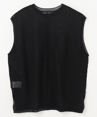 NAVE シアーニット ノースリーブ ブラック系