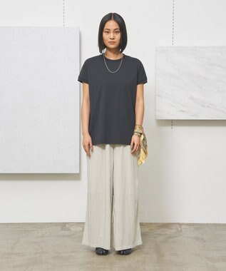 J.PRESS YORK STREET 【WOMEN】ワッシャーリラックス ワイドパンツ ライトグレー系