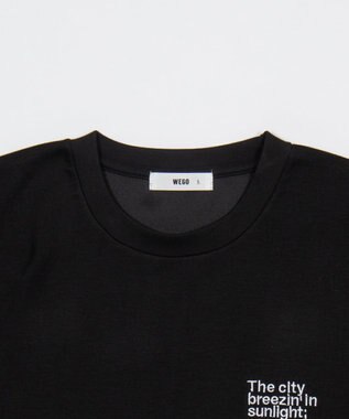 WEGO 【ユニセックス着用ITEM/MLサイズ展開】ガールプリントT（LS） ブラック