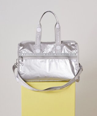 LeSportsac DELUXE MED WEEKENDER MH/ロゴジャガードシルバースナイデル ロゴジャガードシルバースナイデル