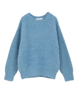 AMERICAN HOLIC 【WEB限定】フェザーゆるニットプルオーバー Sax