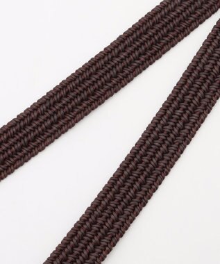 JOSEPH ABBOUD 【キングサイズ・イタリア素材・ストレッチ・日本製】メランジラウンドコードレザーベルト 26SSモデル ダークブラウン系