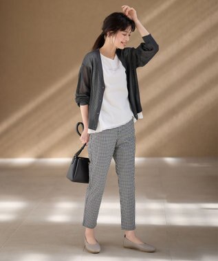 ANY メッシュカーディガン チャコール