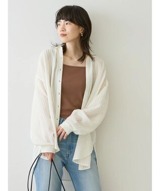 AMERICAN HOLIC ドビーストライプシャツ Ivory