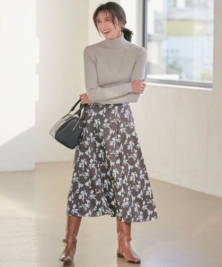 23区 【CLASSY.1月号掲載】ウーステッドウール タートルネック ニット ライトベージュ系