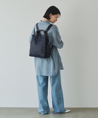 russet ナイロンジャガード2ハンドルリュックサック(SF-220) Black/Navy