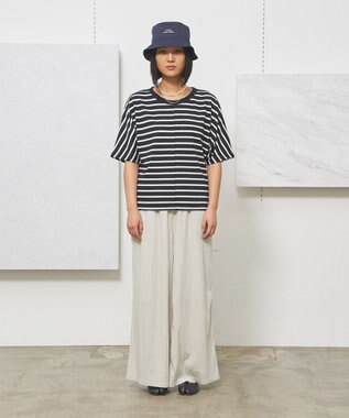 J.PRESS YORK STREET 【WOMEN】ワッシャーリラックス ワイドパンツ ライトグレー系