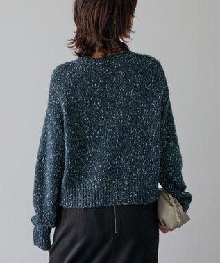 AMERICAN HOLIC ラメmixネップニットプルオーバー Navy