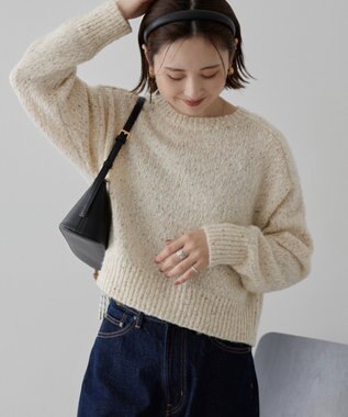 AMERICAN HOLIC ラメmixネップニットプルオーバー Ivory