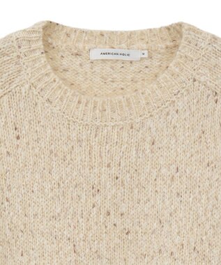 AMERICAN HOLIC ラメmixネップニットプルオーバー Ivory