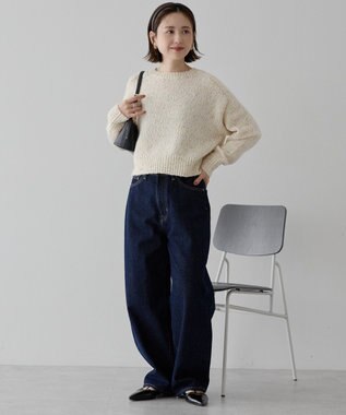 AMERICAN HOLIC ラメmixネップニットプルオーバー Ivory