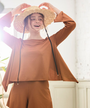 San-ai Resort（三愛水着楽園） 【SALE】水陸両用　トップス・ショートパンツセット　9M・11L　【San-ai Resort（サンアイリゾート）】 オレンジ