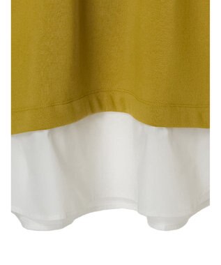 Green Parks 裏起毛ドッキングチュニック Yellow