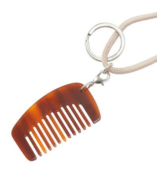 AMERICAN HOLIC コーム付きネックレスキーチャーム Gray Beige