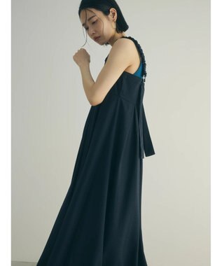 Green Parks armonia.ギャザーストラップワンピース Navy