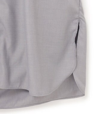 J.PRESS YORK STREET 【WOMEN】バックドレープ シャツワンピース ライトグレー系