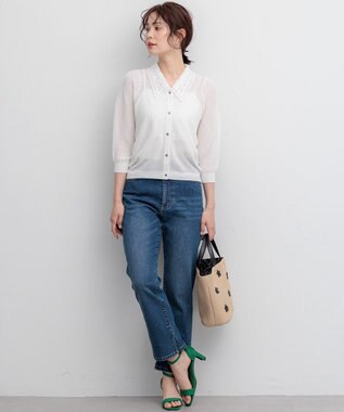 組曲 ミッドデニム パンツ ユーズドブルー系