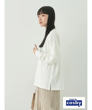 earth music&ecology Ｃｏｓｂｙ×ｅａｒｔｈ　ベアープリントロングＴシャツ Off White