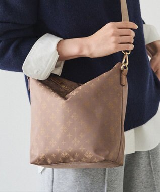 russet ナイロンジャガード2WAYミニショルダーバッグ(CE-1627) Mocha