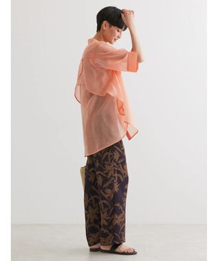 AMERICAN HOLIC シアーバックフレアＷポケットシャツチュニック Pink