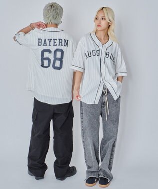 WEGO 【ユニセックス着用ITEM/MLサイズ展開】ベースボールシャツ（SS） ホワイト