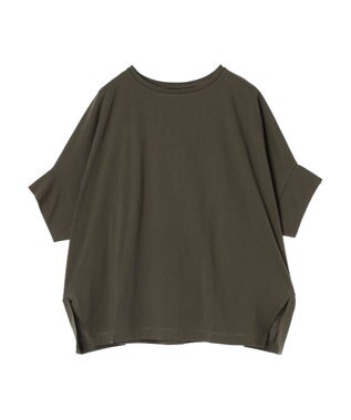 Green Parks 冷っとすずやか　ドルマンカット５分袖プルオーバー Khaki