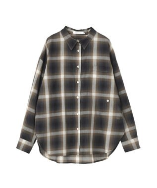 AMERICAN HOLIC 【3WAY】シアーチェックシャツ Brown