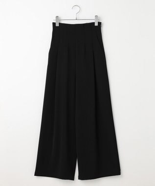 #Newans 【セレモニーにも】美シルエットワイドパンツ ネイビー