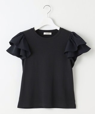 Feroux フリル袖  Tシャツ ブラック系
