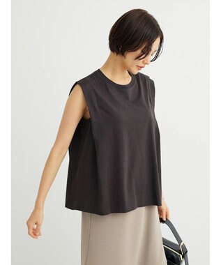 Green Parks ・ＳＵＧＡＲ　ＳＰＯＯＮ　ショルダータックフレンチＴシャツ Charcoal Gray