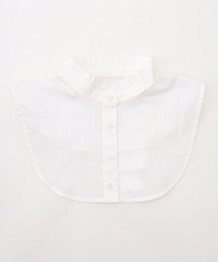 J.PRESS LADIES 【洗える】ハイネック フリル デコカラー 付け襟 ホワイト系1