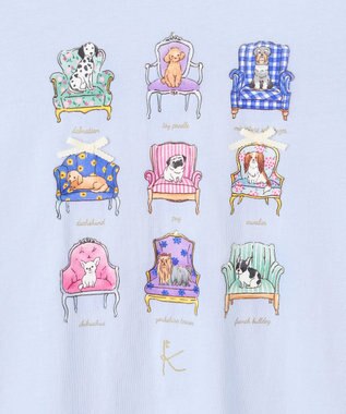 組曲 KIDS 【80-100㎝】アラカルトドッグ Tシャツ サックスブルー