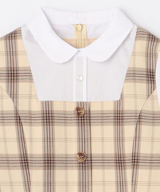 ANY KIDS 【any FAM JUNIOR】ジャケット付きワンピース ベージュ×ベージュチェック