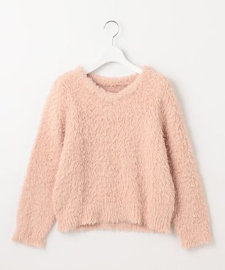 Feroux 【洗える】シャギーVネック ニット