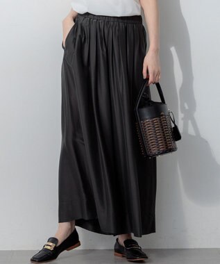 23区 クールタッチタフタ ギャザーワイドパンツ